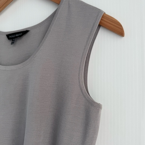 Ming Wang Black and Gray Striped cardigan Sweater w/ matching shell/tank size S - Picture 10 of 13